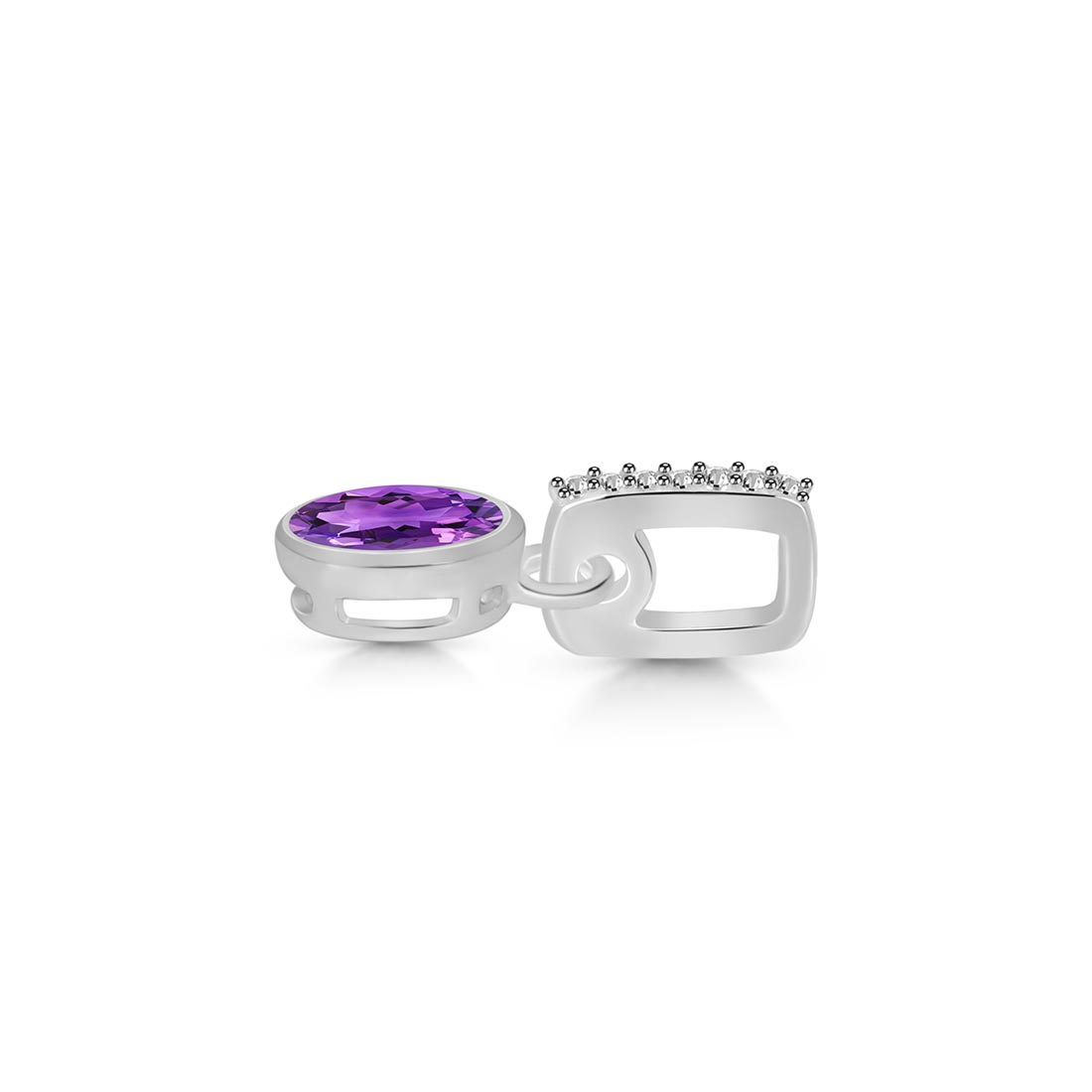 Amethyst & White Topaz Pendant-(AMT-SP-780.)